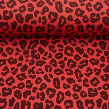 Preview: Baumwolle Leoni Animalprint  Koralle/Burgundy by Swafing